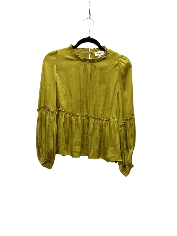 Top Long Sleeve By Bohme In Chartreuse, Size: S