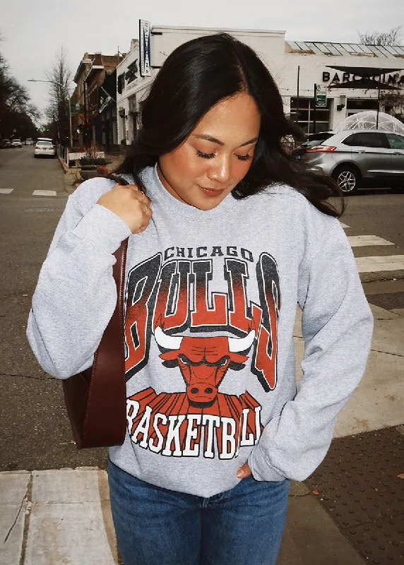 Chicago Bulls Backcourt Crewneck - Heather Grey