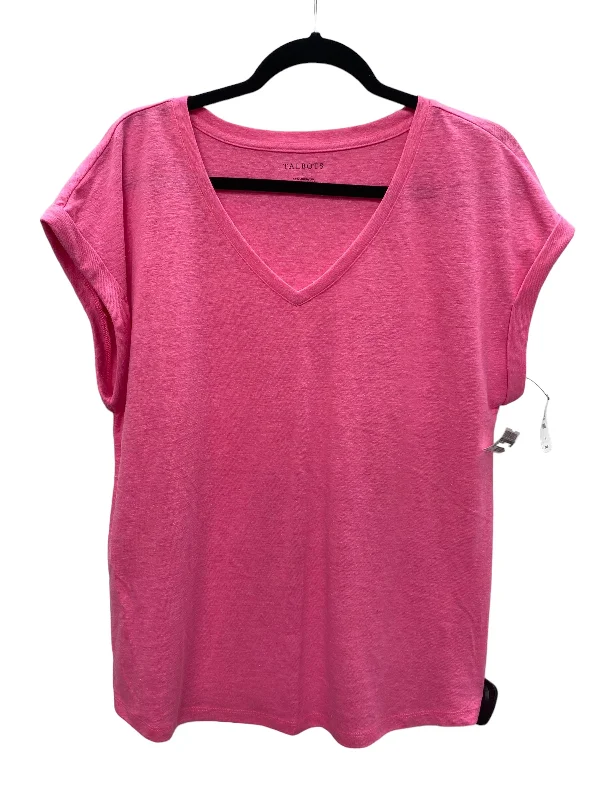 Pink Top Short Sleeve Basic Talbots, Size L