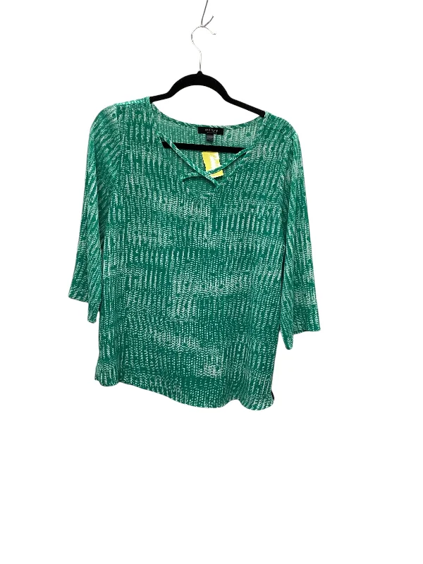 Top Long Sleeve By Clothes Mentor In Green, Size: L