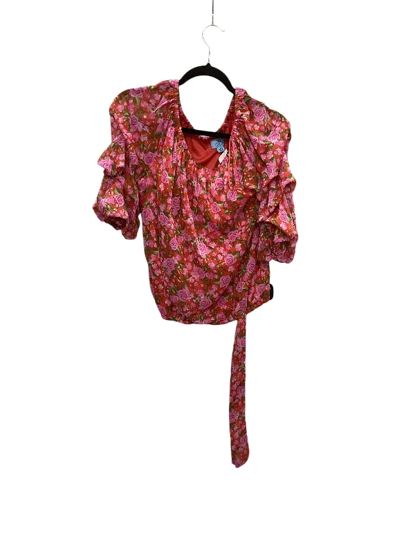 Top Long Sleeve By Cece In Floral Print, Size: M