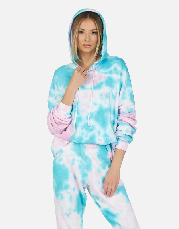 Gower LE Tie Dye Crop Hoodie