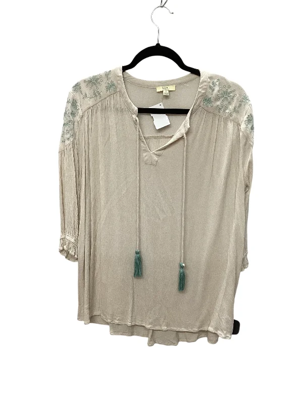 Top Long Sleeve By Kori America In Cream, Size: S