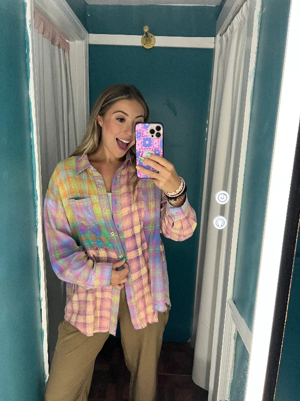 80’s Vibes Plaid Flannel